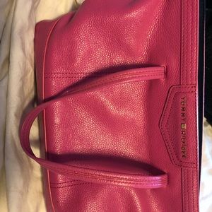 Tommy Hilfiger pink leather handbag